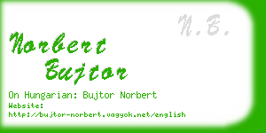 norbert bujtor business card